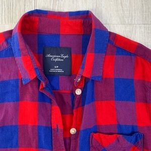 American Eagle Plaid Blouse